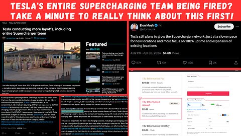 Tesla's Entire Supercharging Team Being Fired?: Take A Minute To Really Think About This!