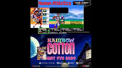 Numan Athletics (Namco/Bandai Arcade Game) + Rainbow Cotton HD Remastered 30 secs May 9th Release Date Trailers