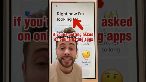 Best Answer "What are you looking for"?💘 #shorts #datingapps #datingadvice