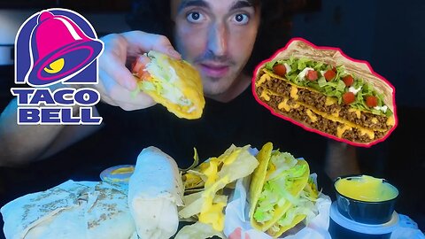 *NEW* TACO BELL Triple Double CRUNCH WRAP + Burrito Tacos Chalupa Nachos | Nomnomsammieboy