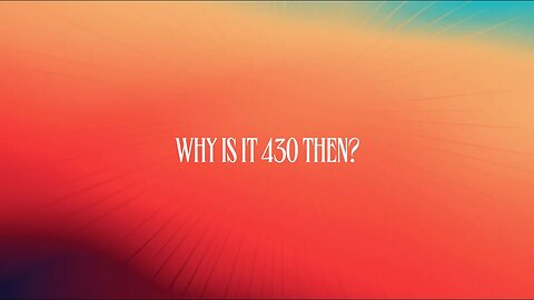 Why is it 430 then? | Ps. Sergey Golovey | CFC, Sacramento