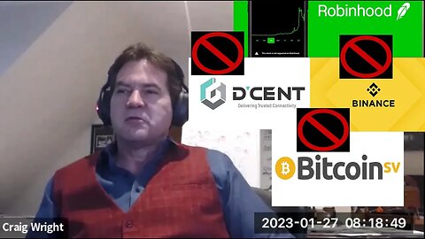 Dr Craig Wright responds to the delisting of BSV on Binance, Robinhood, D'Cent