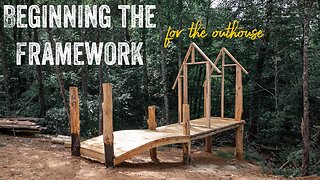 S2 EP6 | HOBBIT STYLE OUTDOOR COMPOST TOILET | BEGINNING THE FRAMEWORK FOR THE OUTHOUSE