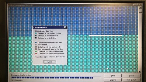 Flashback Windows 98 Defrag