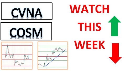 #CVNA 🔥 #COSM 🔥 watch these two this week! Could fly! sitting at important price point $COSM $CVNA