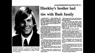 REPOST: (1981) VP George HW Bush was "CLOSE FRIENDS" with President Reagans "would be" ASSASSIN John Hinckley's FAMILY! COINCIDENCE? MK ULTRA?