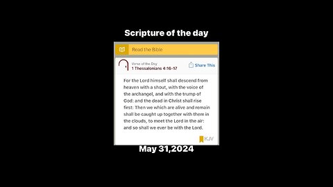 05/31/24 Scripture of the Day