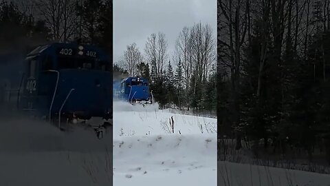 Blasting Thru The Snow & Blowing All The Way! #shorts #trains #trainvideo | Jason Asselin