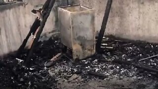 Lady devastated after returning from the market to meet her apartment burnt to the ground