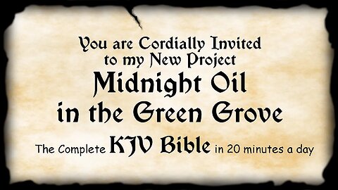 Midnight Oil in the Green Grove - INTRO New Project - Fresh Fruit. Come Join Me!