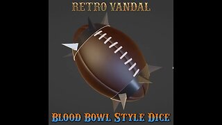 Made this Blood Bowl Ball style dice in Blender 3D and 3D Printed it