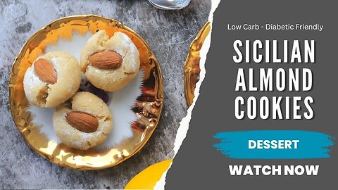 Sicilian Almond Cookies | Low Carb Recipe | Diabetic Friendly