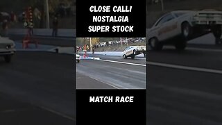 Close Call! Wild Nostalgia Super Stock Match Race! #shorts