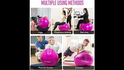 WIMSO Exercise Ball Yoga Ball Chair for Fitness Balance Extra Thick Non-Slip Anti-Burst Bearing...