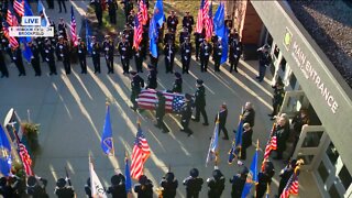 Police honors for fallen officer after funeral services