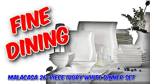 MALACASA Flora 26-Piece Ivory White Dinner Set Review