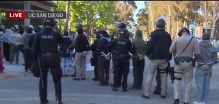 Police Remove Encampment @ UCSD - San Diego