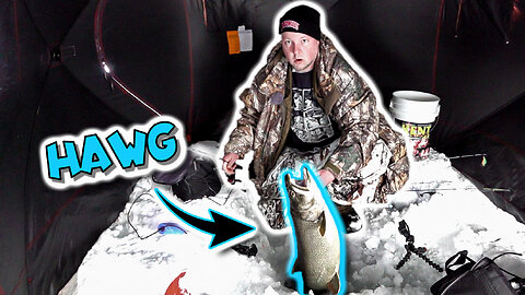 Ice Fishing For BIG LAKE TROUT! (British Columbia)