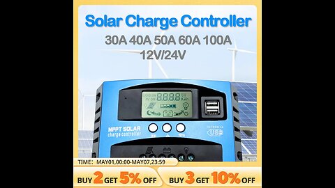 Solar Charge Controller MPPT 30A to 100A