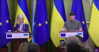 Press conference in Ukraine by President von der Leyen, HRVP Borrell and President Zelensky (Summer 2022)