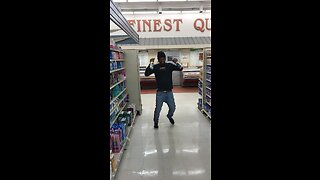 Dancing in the grocery store
