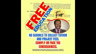 FULL SCHOOL FEES FOR ALL STUDENT FROM ELEMENTARY TO SECONDARY SCHOOLS TO BE PAID BY THE GOVERNMENT.