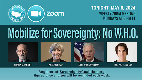 Mobilize for Sovereignty - No WHO - w/ guests Sen. Ron Johnson & Dr. Kat Lindley