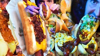 ASMR Eating Hot Dogs + Sausages + Bratwurst for 2 HOURS NO TALKING 소시지 먹방