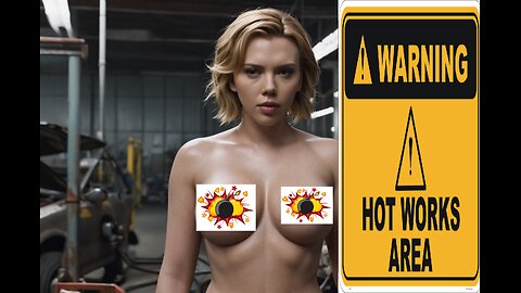 Scarlett Johansson as Mechanic Ai generated