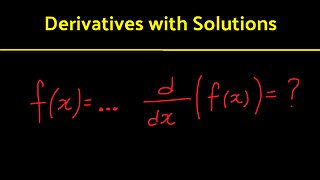 10 Derivatives You May Encounter On Your Next Exam