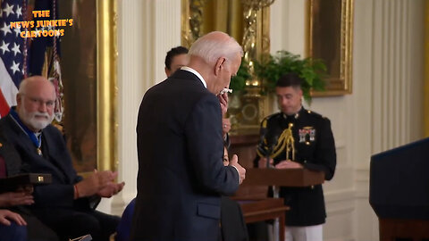 Biden's "Presidential Freedom of Medal" Clown Show: "She's not only, she's not only the only person receiving this medal, she is a, uh, she is a, uh, you know..."