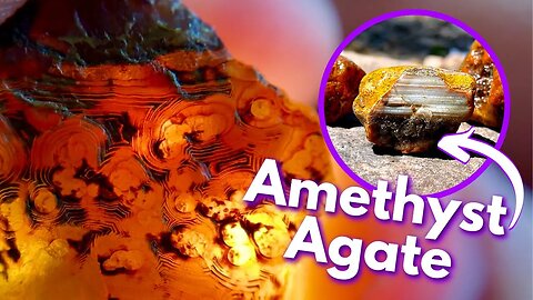 Glowing Agate GEMSTONES | AMETHYST Water Level Agate Found while Rockhounding