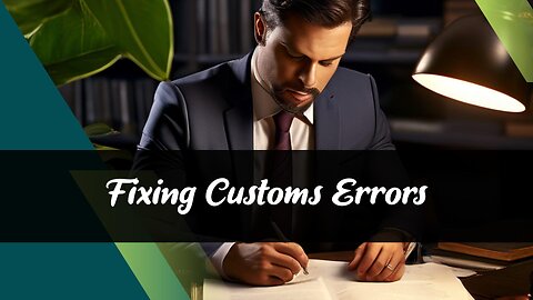 Correcting Errors in Customs Declaration