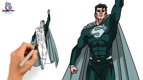 How to Draw Superman Recovery Black Suit - Step by Step