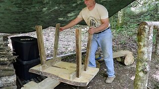 S1 EP4 | HOW TO : Make an Outdoor Table with wooden pins and hand tools