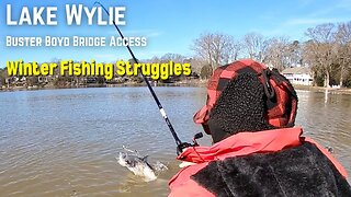Winter Bass Fishing Struggles Continue - Lake Wylie - Buster Boyd Bridge Access Area - Kayak Fishing