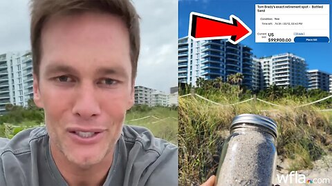 People are bidding an ABSURD amount of money for sand where Tom Brady announced his NFL retirement!