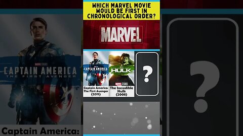 Which Marvel movie would be first in chronological order? #shorts #trivia #movies #marvel #brainzone
