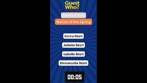Guest This Actress #140 Like A Quick Quiz? | Manon of the Spring