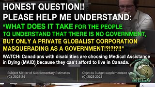 HONEST QUESTION!! PLEASE HELP ME UNDERSTAND: "WHAT DOES IT TAKE FOR THE PEOPLE TO UNDERSTAND THAT THERE IS NO GOVERNMENT, BUT ONLY A PRIVATE GLOBALIST CORPORATION MASQUERADING AS A GOVERNMENT!?!?!?!!"