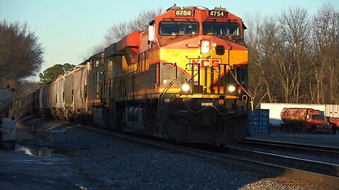 Kansas City Southern Grain Train Rolling South Into The Sunset