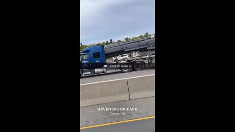Trucker Load Shift On Highway 401 Toronto