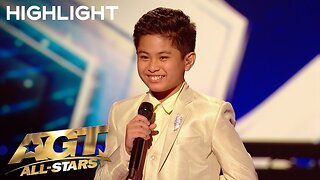 Peter Rosalita, de 11 anos, impressiona os juízes com sua voz! | AGT: All-Stars 2023