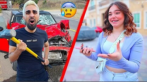 I CRASHED MY FRIENDS CAR AND SURPRISED HER WITH A NEW ONE...
