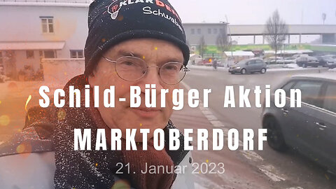 Schild-Bürger Aktion am 21. Januar 2023 in Marktoberdorf.