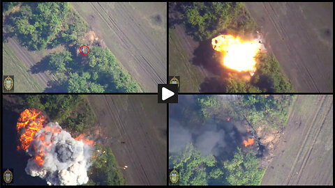 Chasiv Yar area: Russian Lancet UAV burns Ukrainian Self-propelled gun
