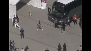 Teams arrive for Super Bowl LVII in Glendale, Arizona