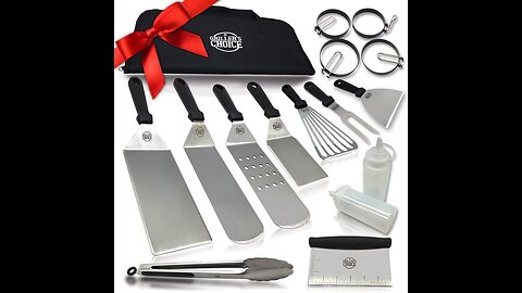 Portable Camping Kitchen Utensil Set-27 Piece Cookware Kit, Stainless Steel Outdoor Cooking and...