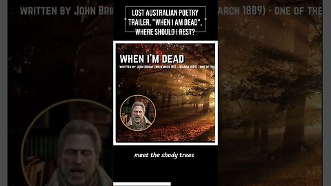 Lost Australian Poetry Trailer 🎧 "When I'm Dead", Relaxing Australian Poetry #shorts