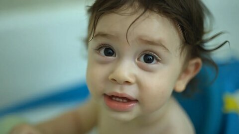 Toddler Bathtime - Cute Baby Face